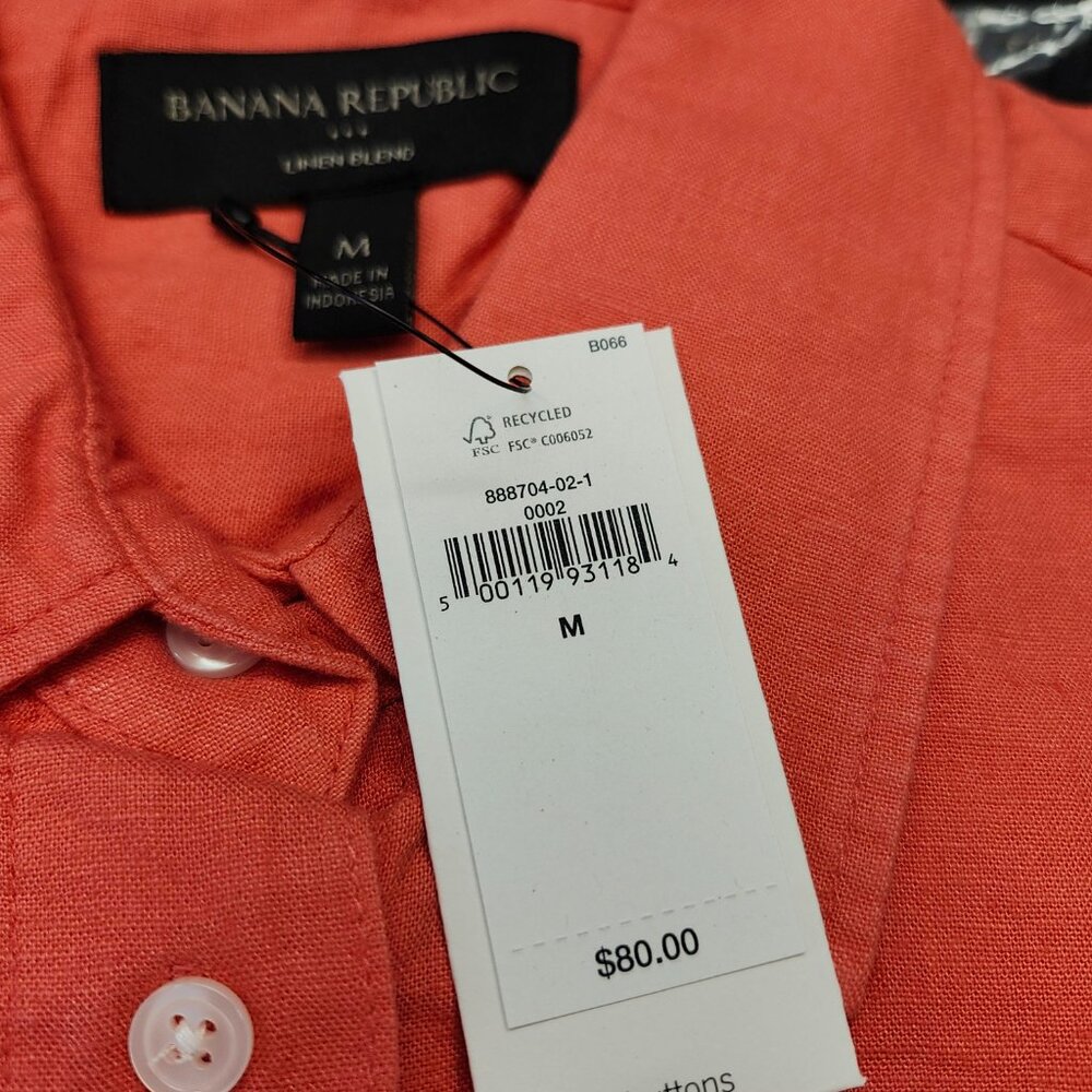 Banana Republic Classic Linen Long Sleeved Shirt - NWT